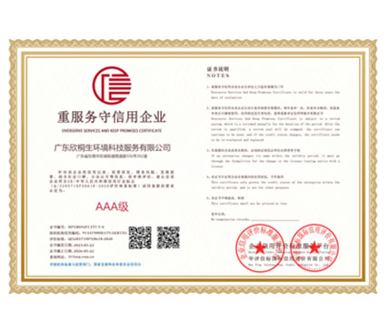 重服务守信用企业